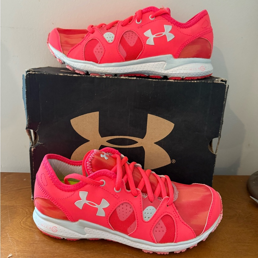 Under Armour Micro G Neo Mantis Womens Size 6.5 Pink Running Shoes Sneakers